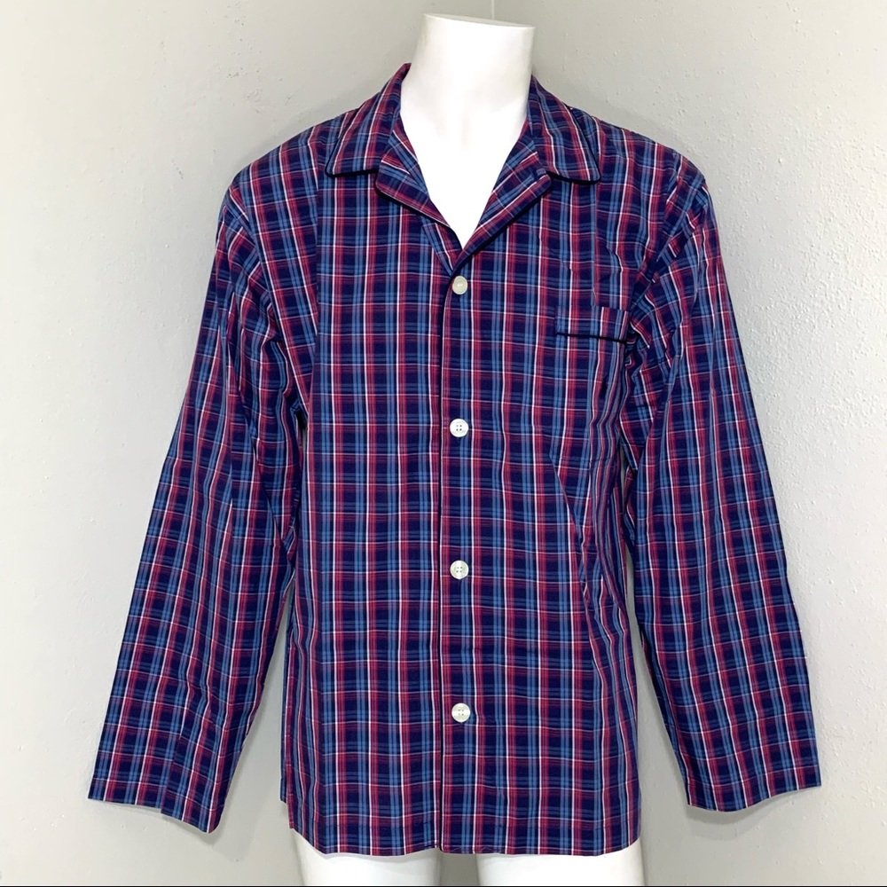 Polo Ralph Lauren Men’s Plaid Pajama Shirt Blue Red NWT Size Medium